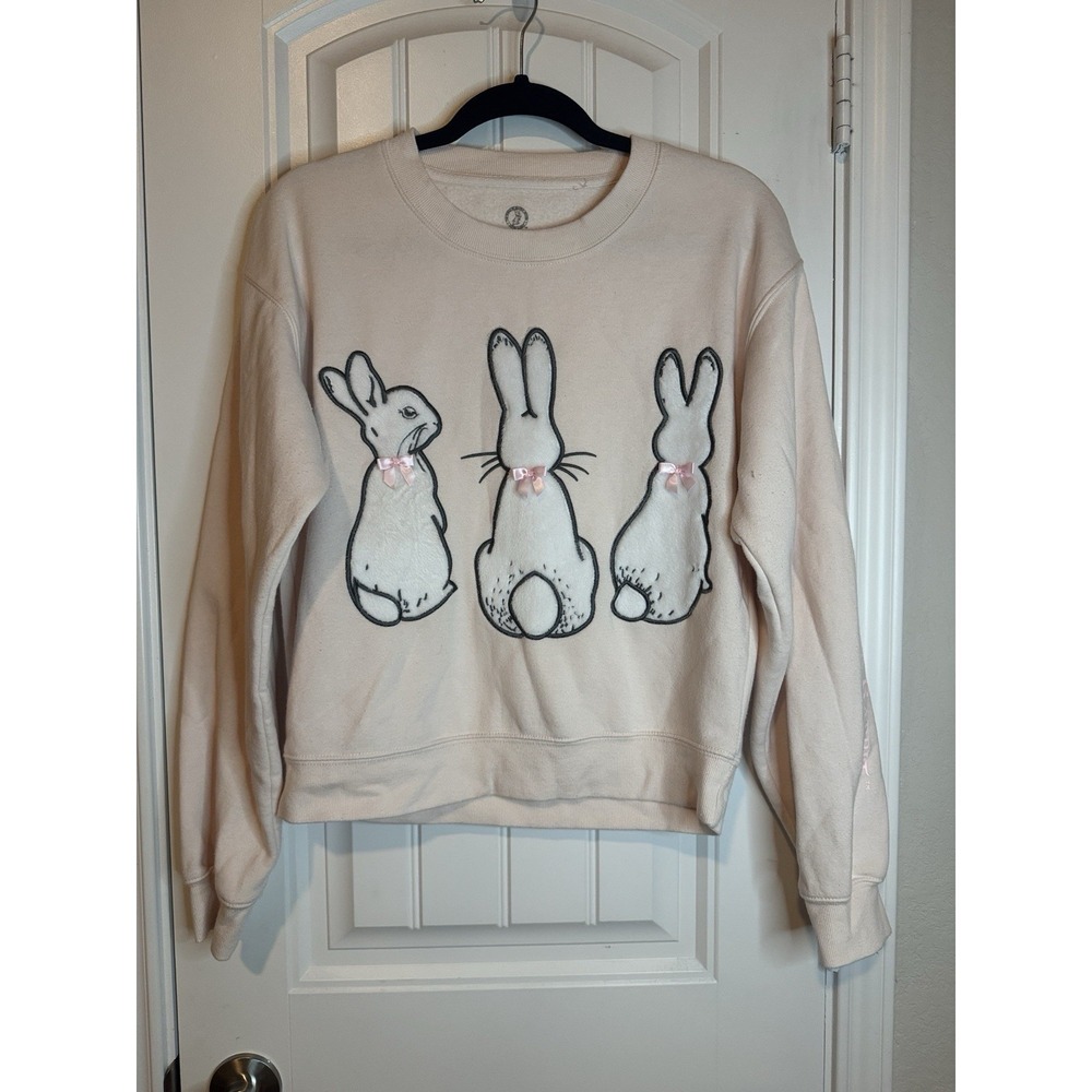 Peter Rabbit Bunny Pink Sweater Size S Coquette Girlhood Whimsy Fairy‎ Kei Cute